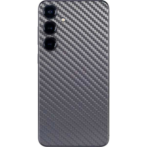 Silver Carbon Fiber Specialty Texture Material Galaxy S25 Plus Skin