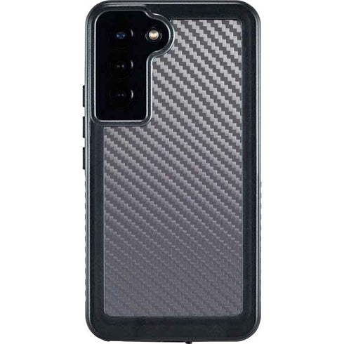 Silver Carbon Fiber Specialty Texture Material Galaxy S24 Plus Waterproof Case