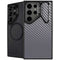 Silver Carbon Fiber Specialty Texture Material Galaxy S25 Ultra Kickstand Case