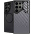 Silver Carbon Fiber Specialty Texture Material Galaxy S25 Ultra Kickstand Case