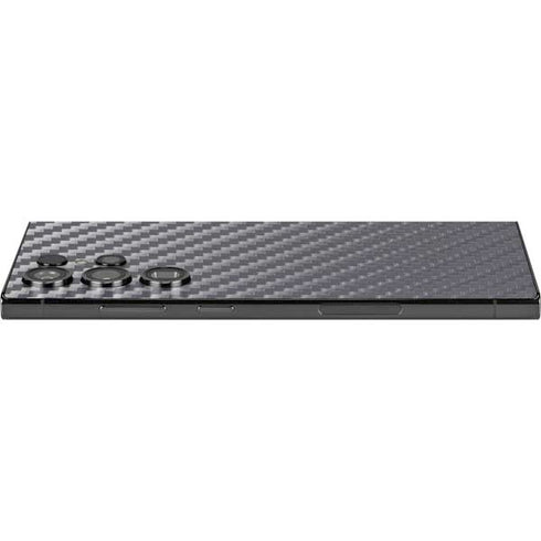 Silver Carbon Fiber Specialty Texture Material Galaxy S25 Ultra Skin