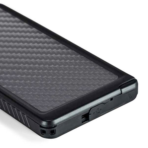 Silver Carbon Fiber Specialty Texture Material Galaxy S24 Ultra Waterproof Case