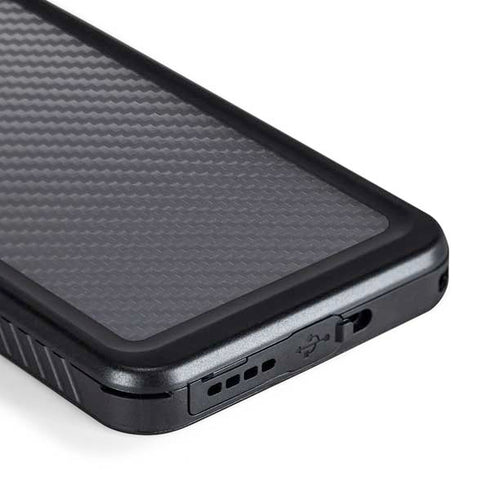 Silver Carbon Fiber Specialty Texture Material Galaxy S24 Waterproof Case
