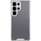 Silver Carbon Fiber Specialty Texture Material Galaxy S25 Ultra Clear Case