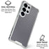 Silver Carbon Fiber Specialty Texture Material Galaxy S25 Ultra Clear Case