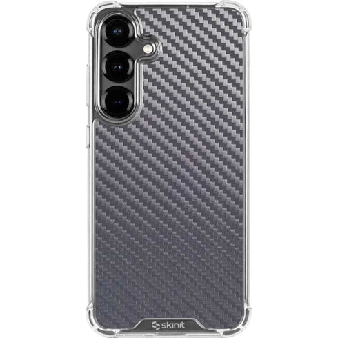 Silver Carbon Fiber Specialty Texture Material Galaxy S26 Plus Clear Case
