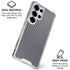 Silver Carbon Fiber Specialty Texture Material Galaxy S26 Ultra Clear Case