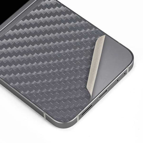 Silver Carbon Fiber Specialty Texture Material Galaxy Z Flip6 Skin