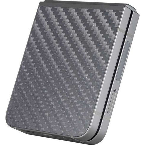 Silver Carbon Fiber Specialty Texture Material Galaxy Z Flip6 Skin