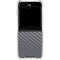 Silver Carbon Fiber Specialty Texture Material Galaxy Z Flip6 Clear Case