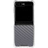 Silver Carbon Fiber Specialty Texture Material Galaxy Z Flip6 Clear Case