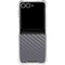 Silver Carbon Fiber Specialty Texture Material Galaxy Z Flip7 Clear Case