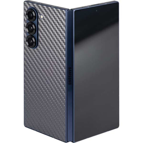 Silver Carbon Fiber Specialty Texture Material Galaxy Z Fold6 Skin