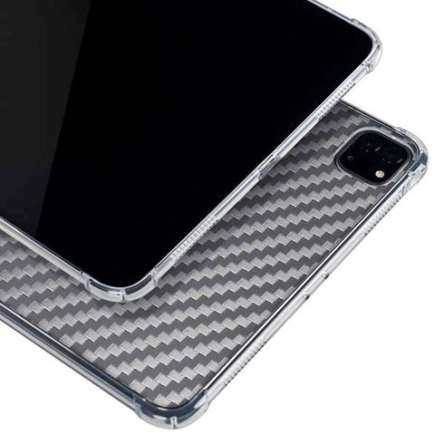 Silver Carbon Fiber Specialty Texture Material iPad Pro 11in (2024) Clear Case