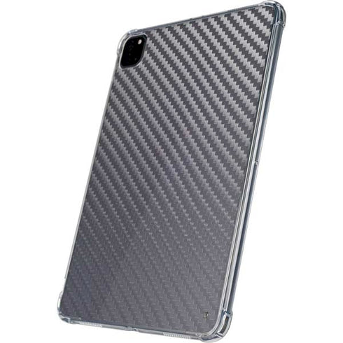 Silver Carbon Fiber Specialty Texture Material iPad Pro 11in (2024) Clear Case