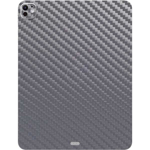 Silver Carbon Fiber Specialty Texture Material iPad Pro 13in M4 (2024) Skin