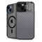 Silver Carbon Fiber Specialty Texture Material iPhone 13 Kickstand Case