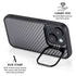 Silver Carbon Fiber Specialty Texture Material iPhone 13 Kickstand Case