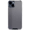 Silver Carbon Fiber Specialty Texture Material iPhone 15 Clear Case