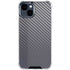 Silver Carbon Fiber Specialty Texture Material iPhone 15 Clear Case