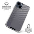 Silver Carbon Fiber Specialty Texture Material iPhone 15 Clear Case