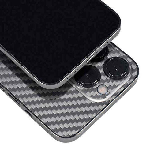 Silver Carbon Fiber Specialty Texture Material iPhone 15 Pro Max Skin
