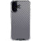 Silver Carbon Fiber Specialty Texture Material iPhone 16 Clear Case