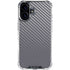 Silver Carbon Fiber Specialty Texture Material iPhone 16 Clear Case