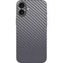 Silver Carbon Fiber Specialty Texture Material iPhone 16 Plus Skin