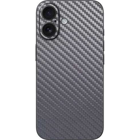 Silver Carbon Fiber Specialty Texture Material iPhone 16 Skin