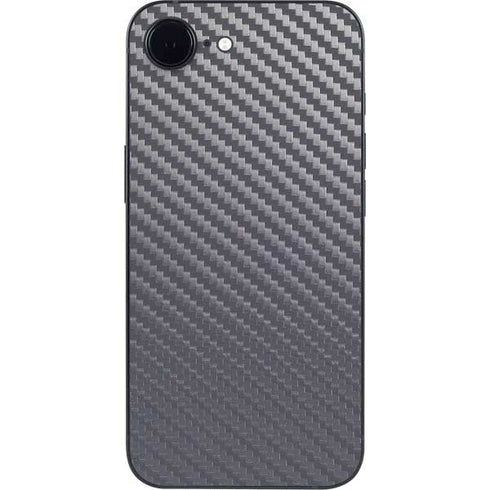 Silver Carbon Fiber Specialty Texture Material iPhone 16e Skin
