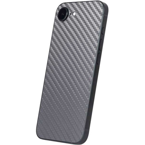 Silver Carbon Fiber Specialty Texture Material iPhone 16e Skin