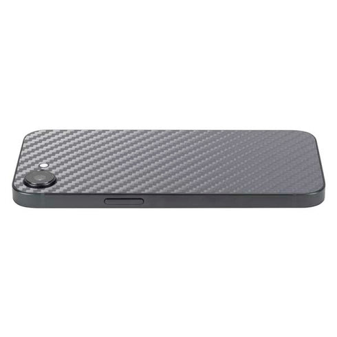Silver Carbon Fiber Specialty Texture Material iPhone 16e Skin