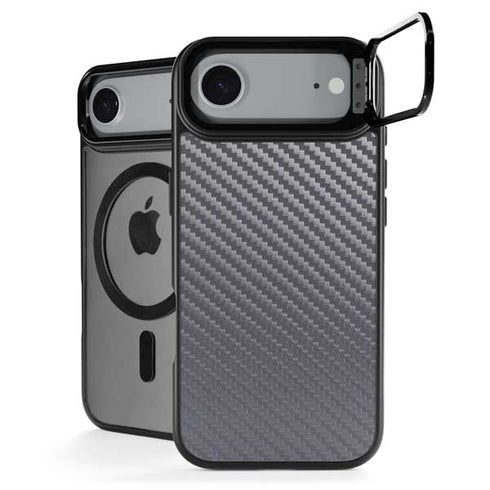 Silver Carbon Fiber Specialty Texture Material iPhone 17 Air Kickstand Case