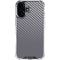 Silver Carbon Fiber Specialty Texture Material iPhone 17 Clear Case
