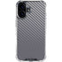 Silver Carbon Fiber Specialty Texture Material iPhone 17 Clear Case