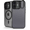 Silver Carbon Fiber Specialty Texture Material iPhone 17 Kickstand Case