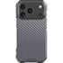 Silver Carbon Fiber Specialty Texture Material iPhone 17 Pro Clear Case