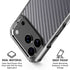 Silver Carbon Fiber Specialty Texture Material iPhone 17 Pro Clear Case