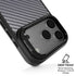 Silver Carbon Fiber Specialty Texture Material iPhone 17 Pro Kickstand Case