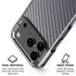 Silver Carbon Fiber Specialty Texture Material iPhone 17 Pro Max Clear Case