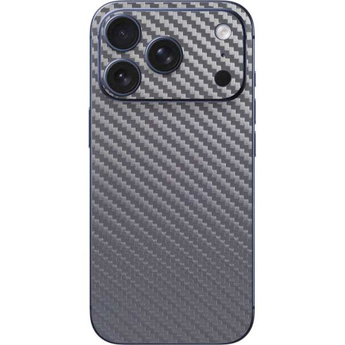 Silver Carbon Fiber Specialty Texture Material iPhone 17 Pro Max Skin