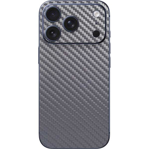 Silver Carbon Fiber Specialty Texture Material iPhone 17 Pro Skin