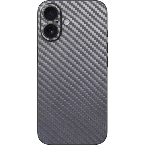 Silver Carbon Fiber Specialty Texture Material iPhone 17 Skin
