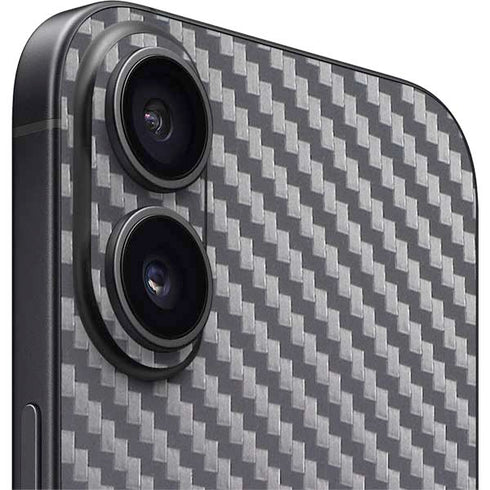 Silver Carbon Fiber Specialty Texture Material iPhone 17 Skin