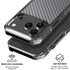 Silver Carbon Fiber Specialty Texture Material iPhone 18 Pro Clear Case