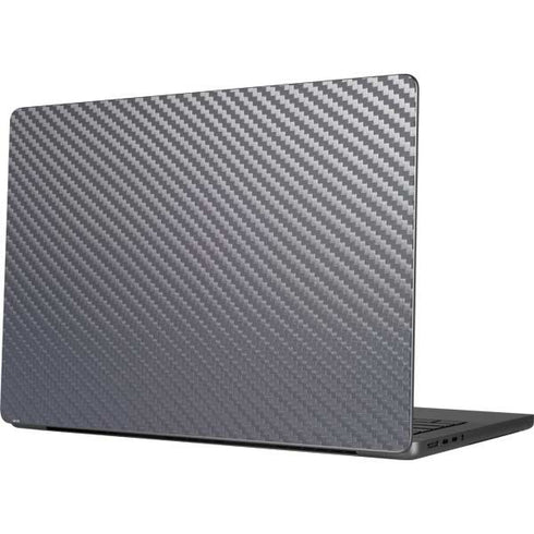 Silver Carbon Fiber Specialty Texture Material Apple MacBook Pro 14-inch Skin