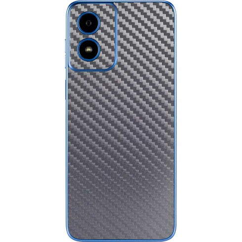 Silver Carbon Fiber Specialty Texture Material Moto G Play 4G (2024) Skin