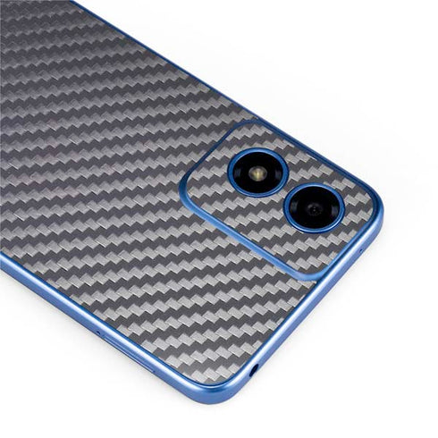 Silver Carbon Fiber Specialty Texture Material Moto G Play 4G (2024) Skin