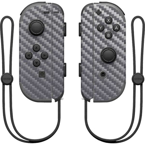 Silver Carbon Fiber Specialty Texture Material Nintendo Skins